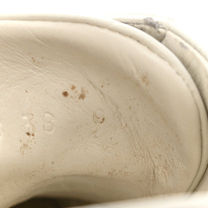 Gucci Calfskin Web Bee Embroidered Womens Ace Sneakers 38 White Green 9 of 18