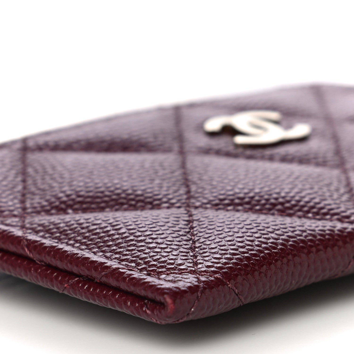 Chanel Caviar Quilted Card Holder Burgundy 10 of 12