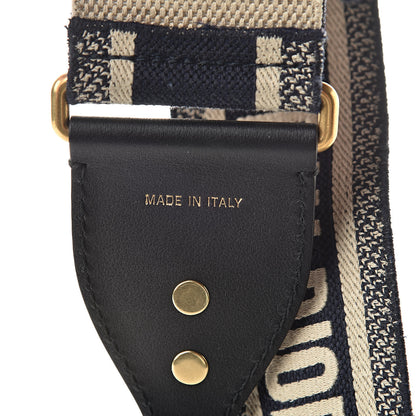 Christian Dior Canvas Embroidered Shoulder Strap Blue 4 of 5