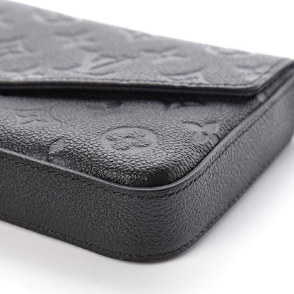 Louis Vuitton Empreinte Pochette Felicie Chain Wallet Black 9 of 10