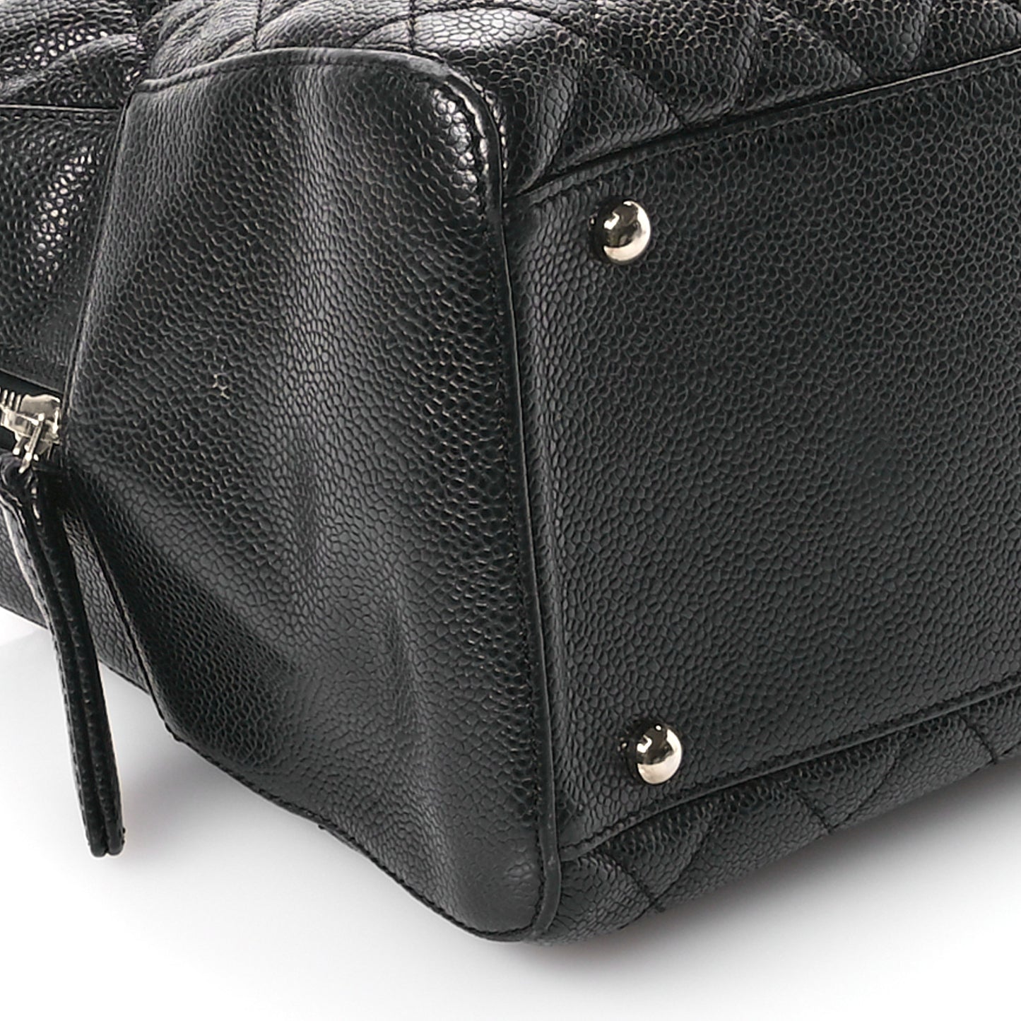 Caviar Quilted Bowler Black