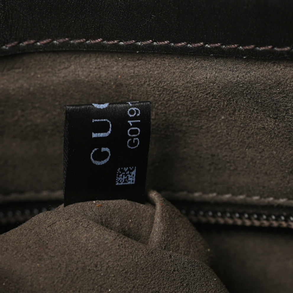 Gucci GG Supreme Monogram Selleria Calfskin Small Flat Messenger Bag Beige Ebony Cocoa Marrone Scuro 9 of 9