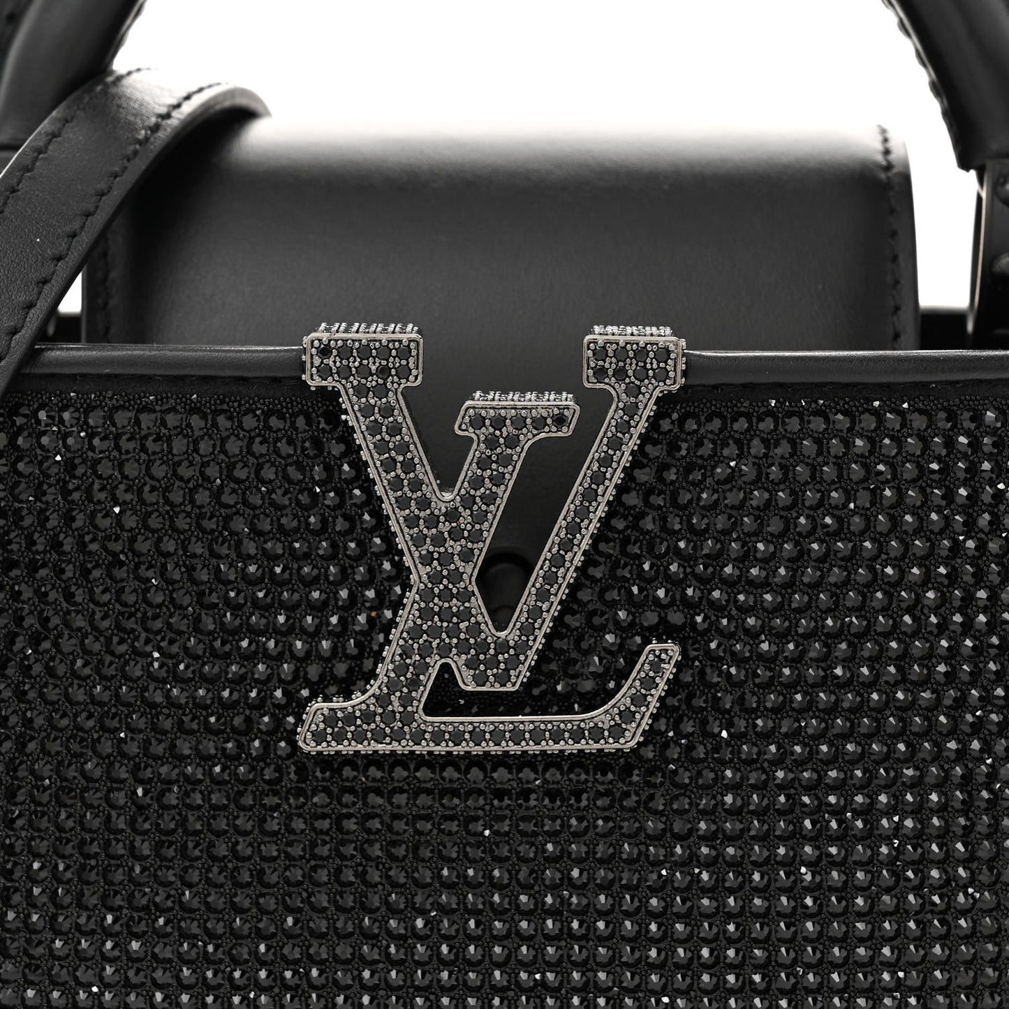 Swarovski Calfskin Capucines Mini Black