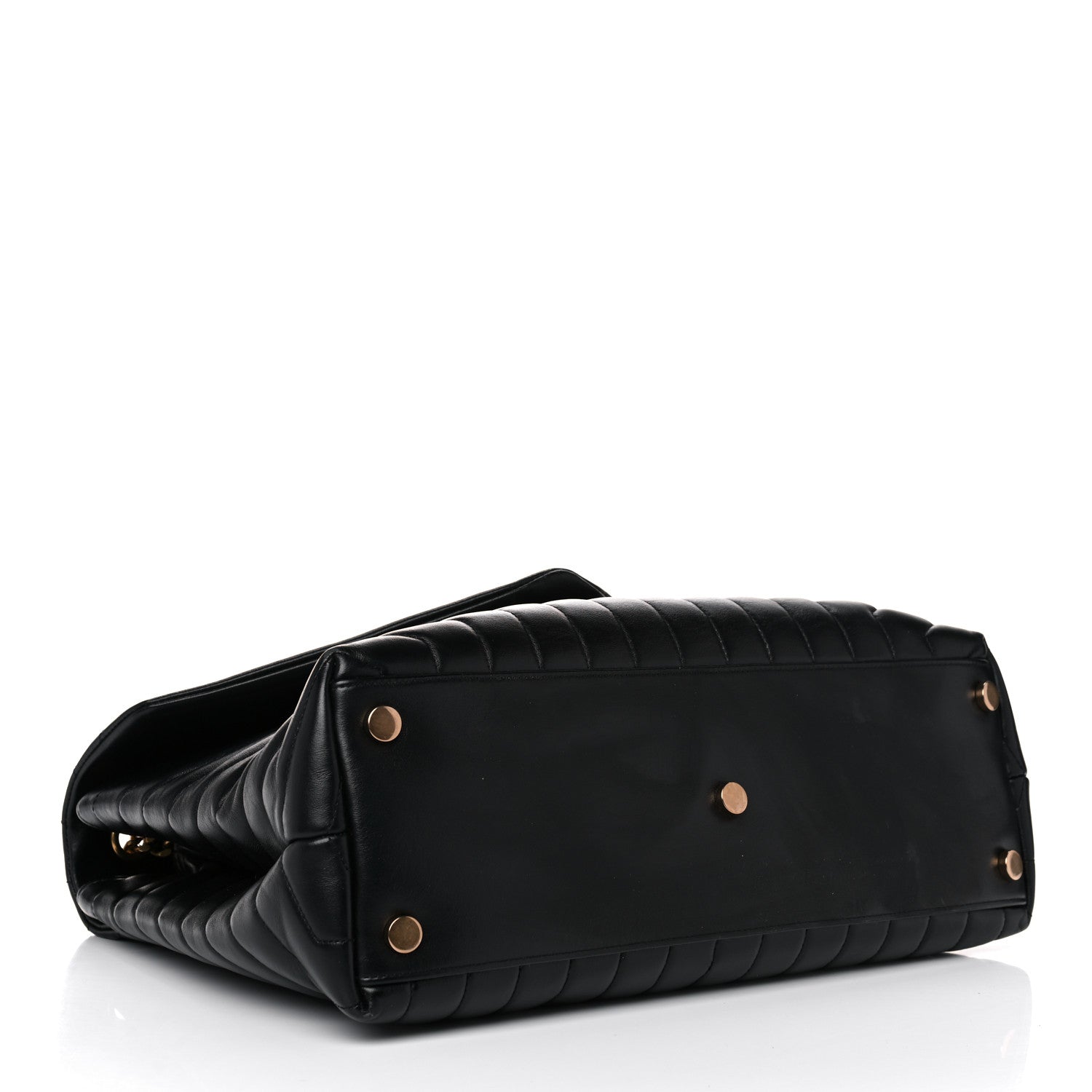 Saint Laurent Calfskin Y Quilted Monogram Large Loulou Chain Satchel Black 4 of 23