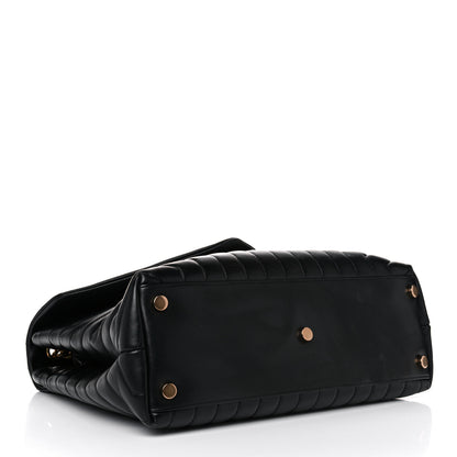 Saint Laurent Calfskin Y Quilted Monogram Large Loulou Chain Satchel Black 4 of 23