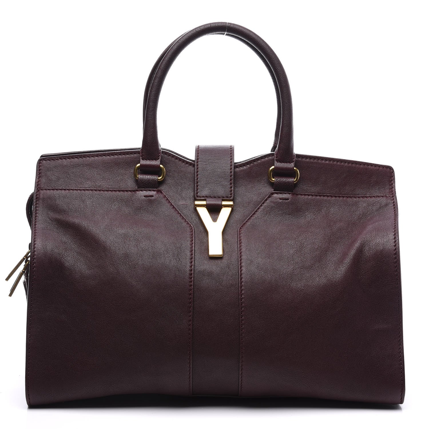 Saint Laurent Sheepskin Medium Cabas ChYc Plum 1 of 9