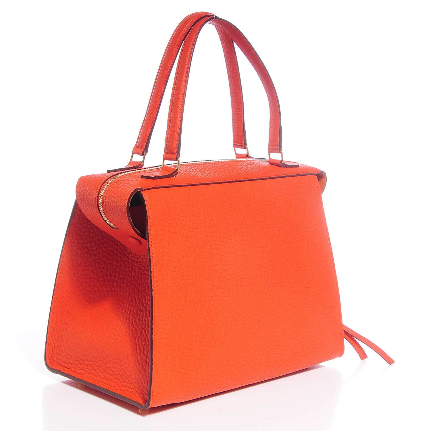Celine Bullhide Calfskin Small Ring Handbag Burnt Orange 3 of 9