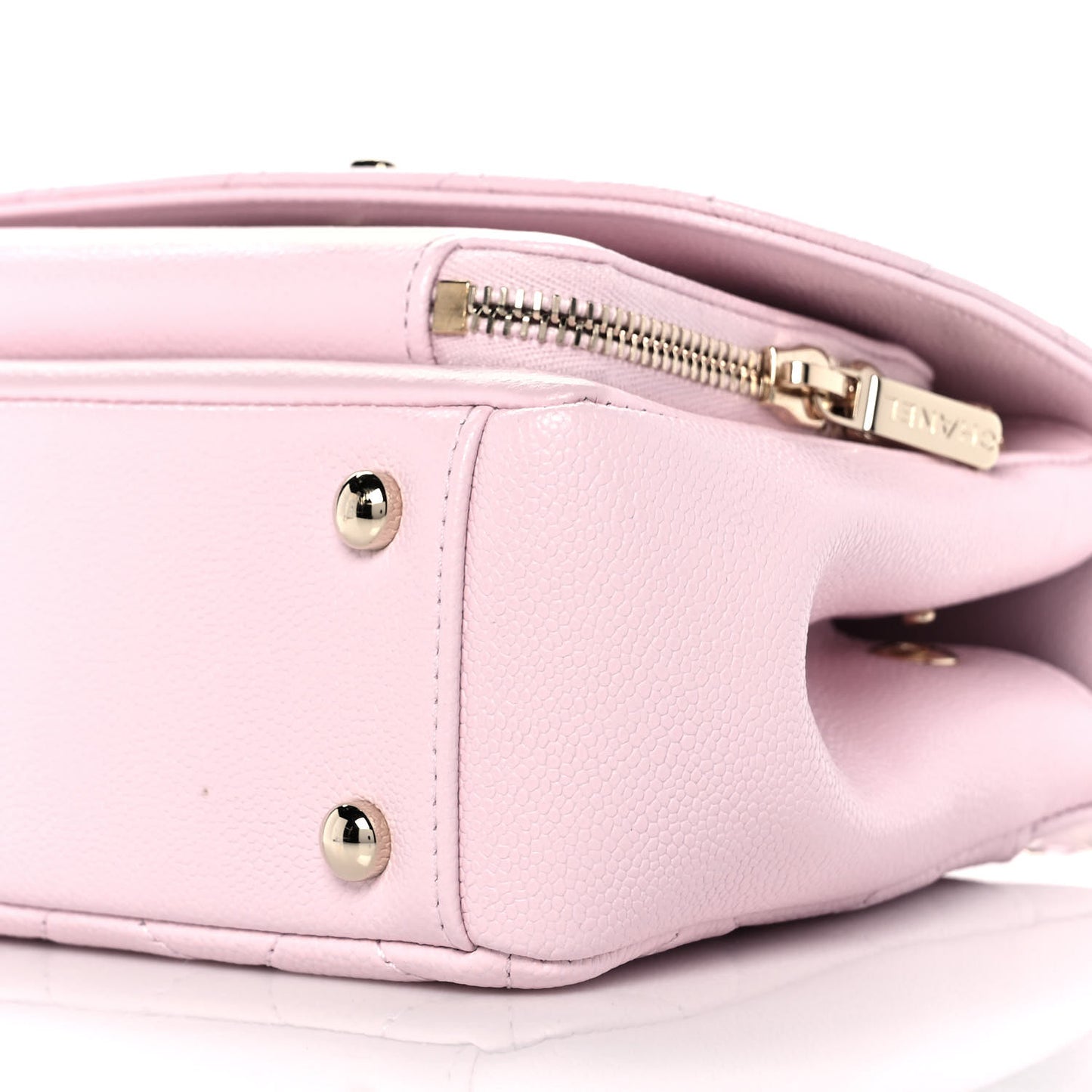 Caviar Quilted Small Business Affinity Flap Light Pink