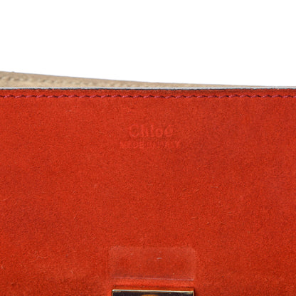 Chloe Suede Smooth Calfskin Drew Shoulder Bag Plaid Red Black 5 of 24