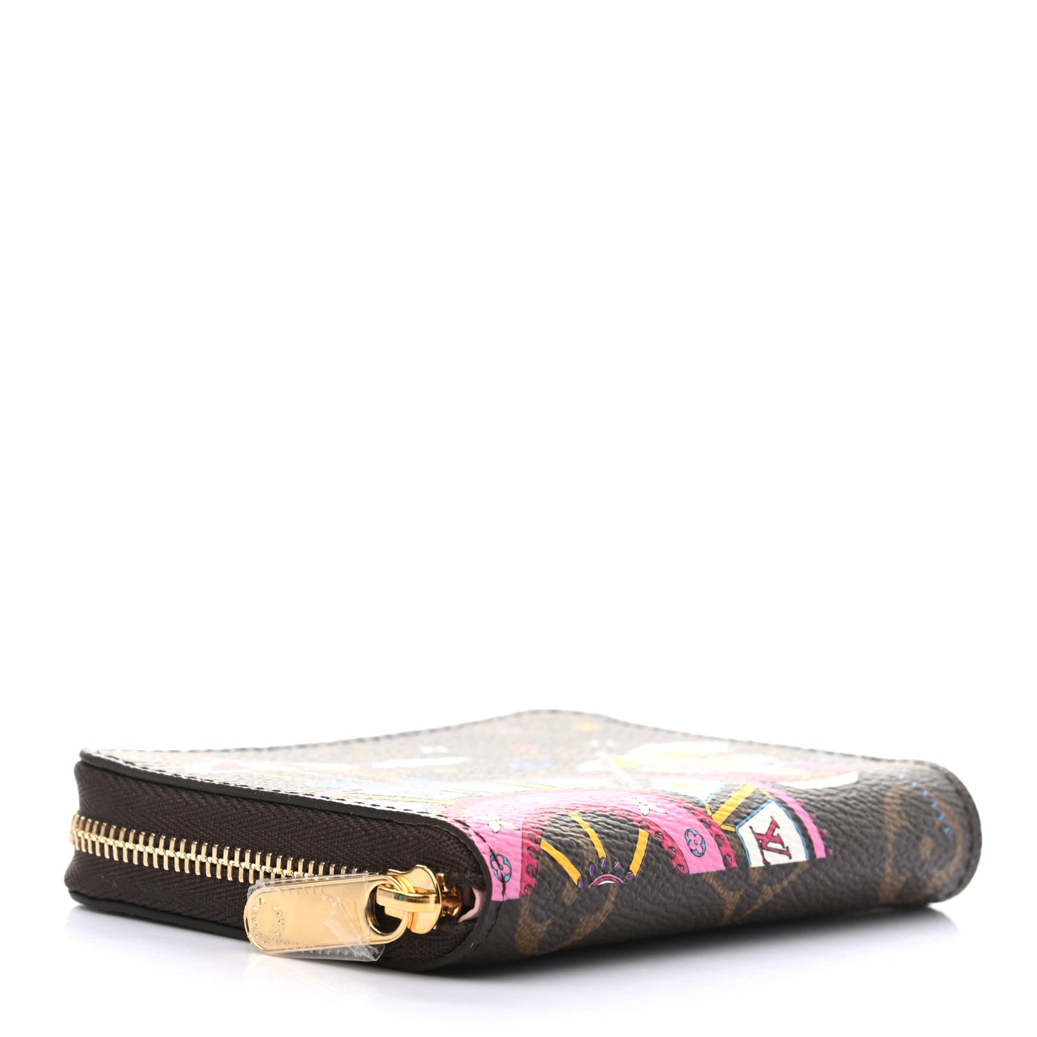 Louis Vuitton Monogram 2020 Christmas Animation Big Wheel Zippy Coin Purse Rose Ballerine 4 of 7
