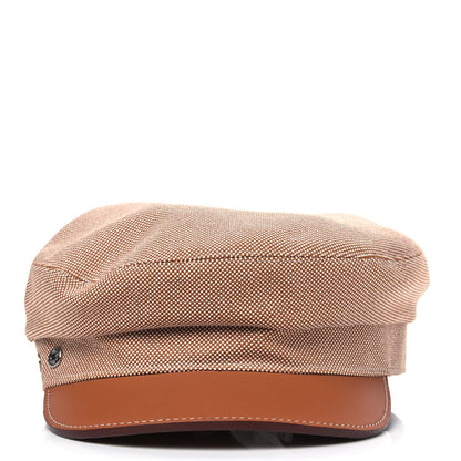 Hermes Cotton Silk Swift Clou de Selle Vauban Cap 58 Marron Alezan Gold 2 of 5