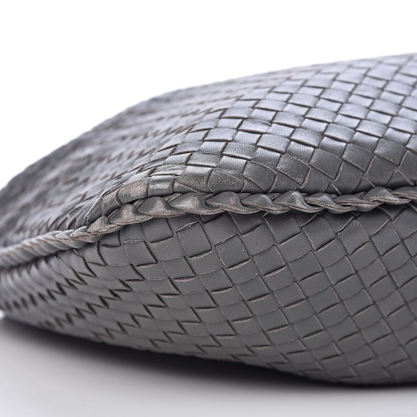 Nappa Intrecciato Large Veneta Hobo Grey