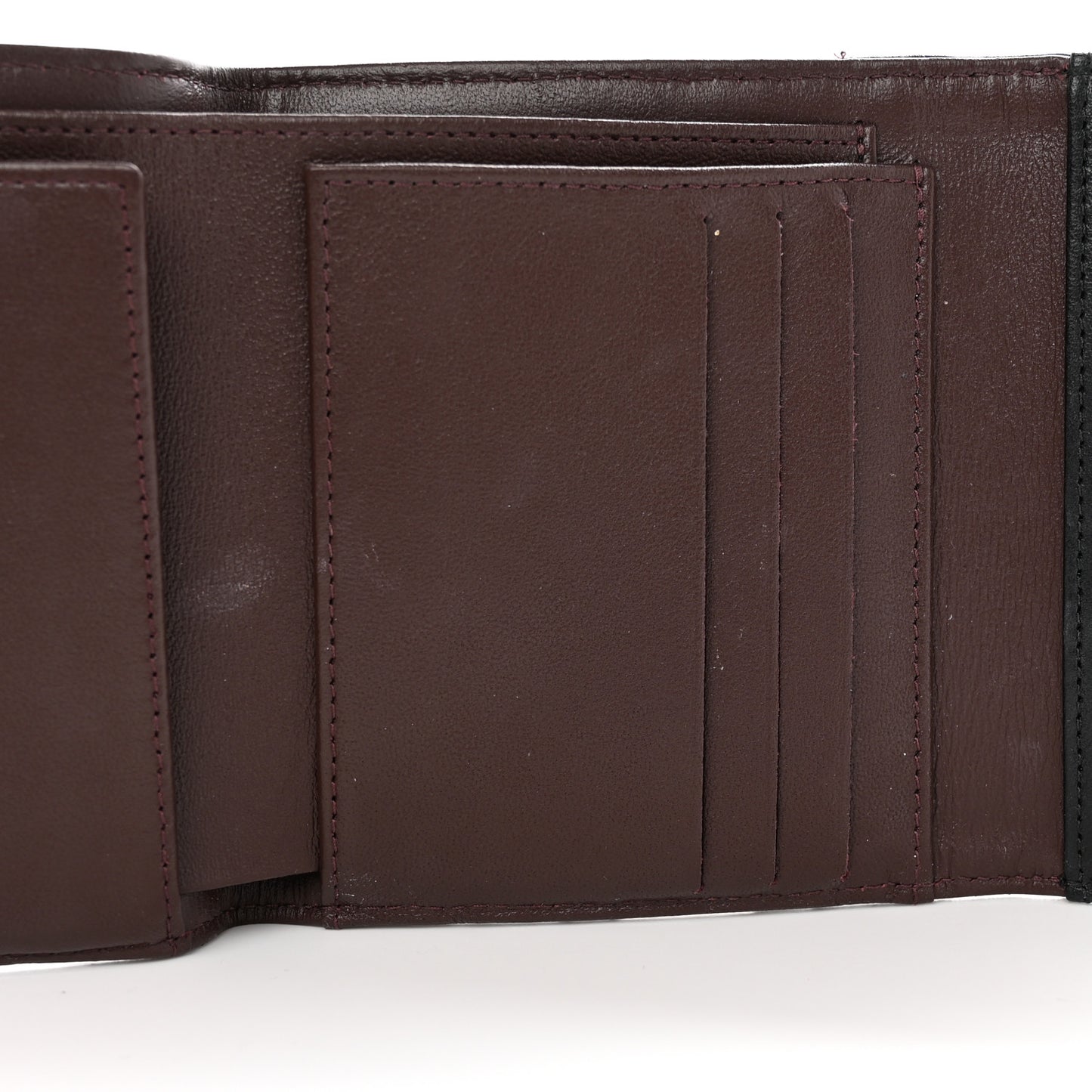 Lambskin Quilted Compact Flap Wallet Black