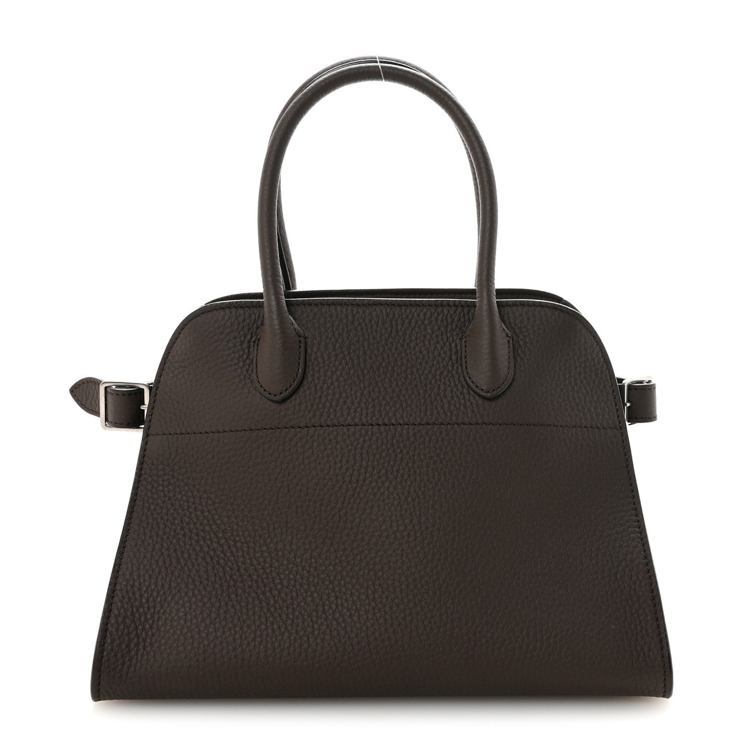 The Row Grained Calfskin Soft Margaux 10 Bag Deep Brown 1 of 9