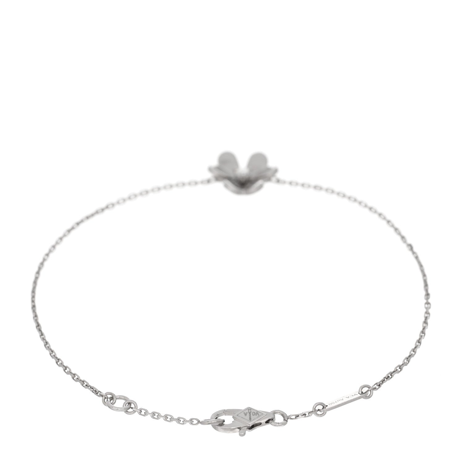 Van Cleef & Arpels 18K White Gold Diamond Mini Frivole Bracelet 2 of 3