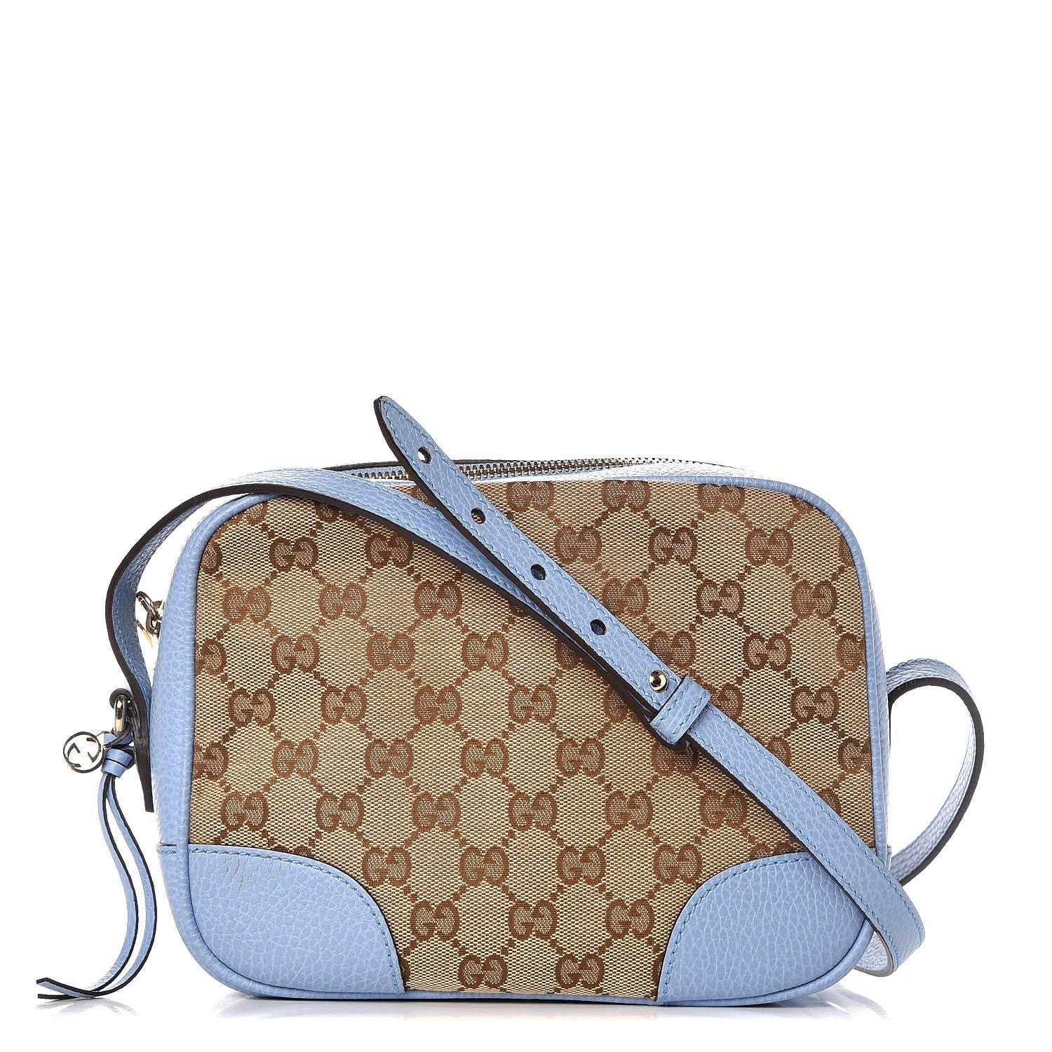 Gucci Monogram Mini Bree Messenger Bag Beige Mineral Blue 1 of 8