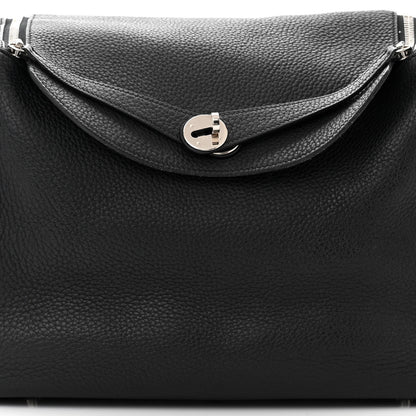 Hermes Taurillon Clemence Lindy 34 Black 8 of 12