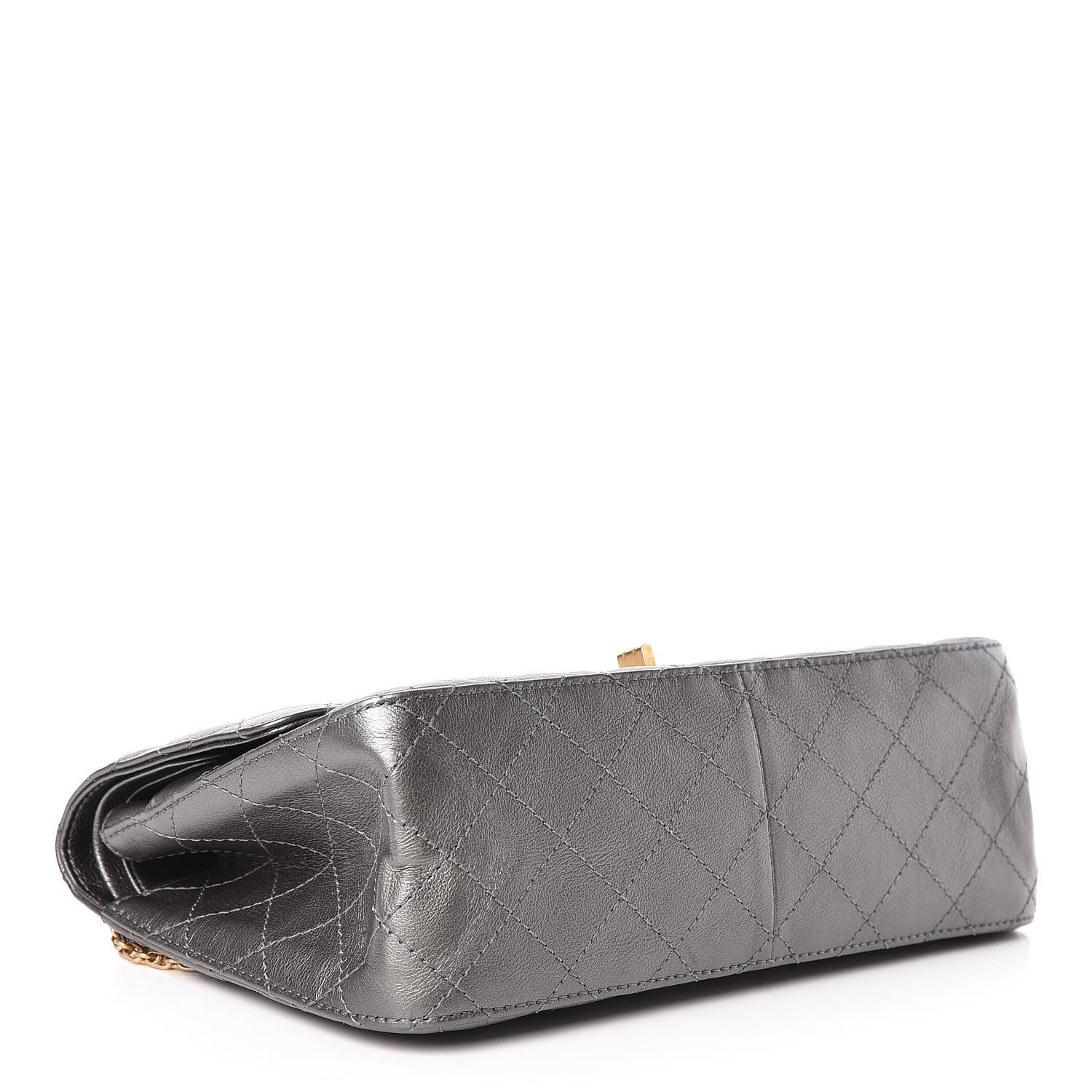 Chanel Metallic Calfskin Quilted 2.55 Reissue 226 Flap Charcoal 4 of 14