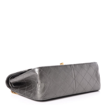 Chanel Metallic Calfskin Quilted 2.55 Reissue 226 Flap Charcoal 4 of 14