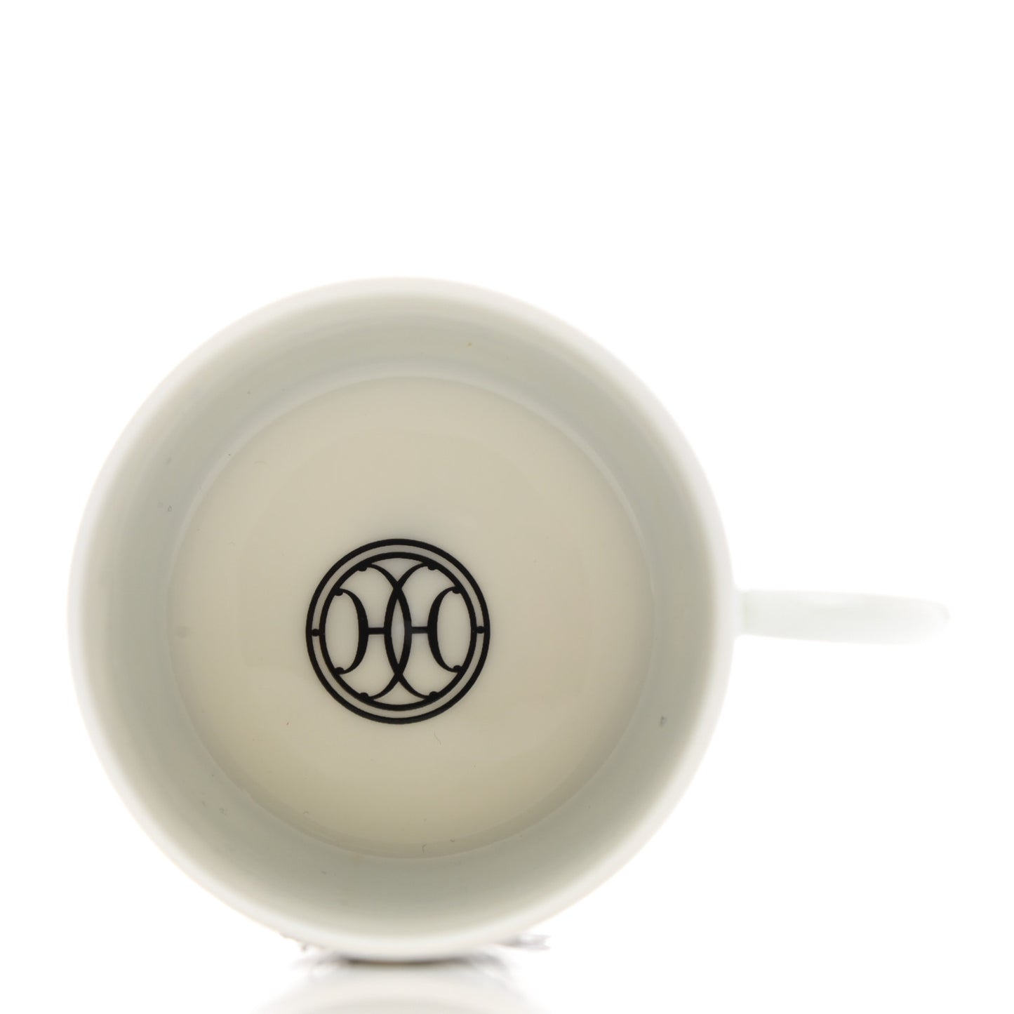 Porcelain H Deco Coffee Cup And Saucer Set Of 2 Black