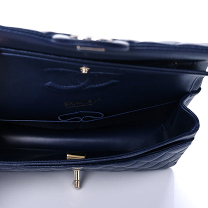Chanel Caviar Quilted Medium Double Flap Dark Blue 5 of 12