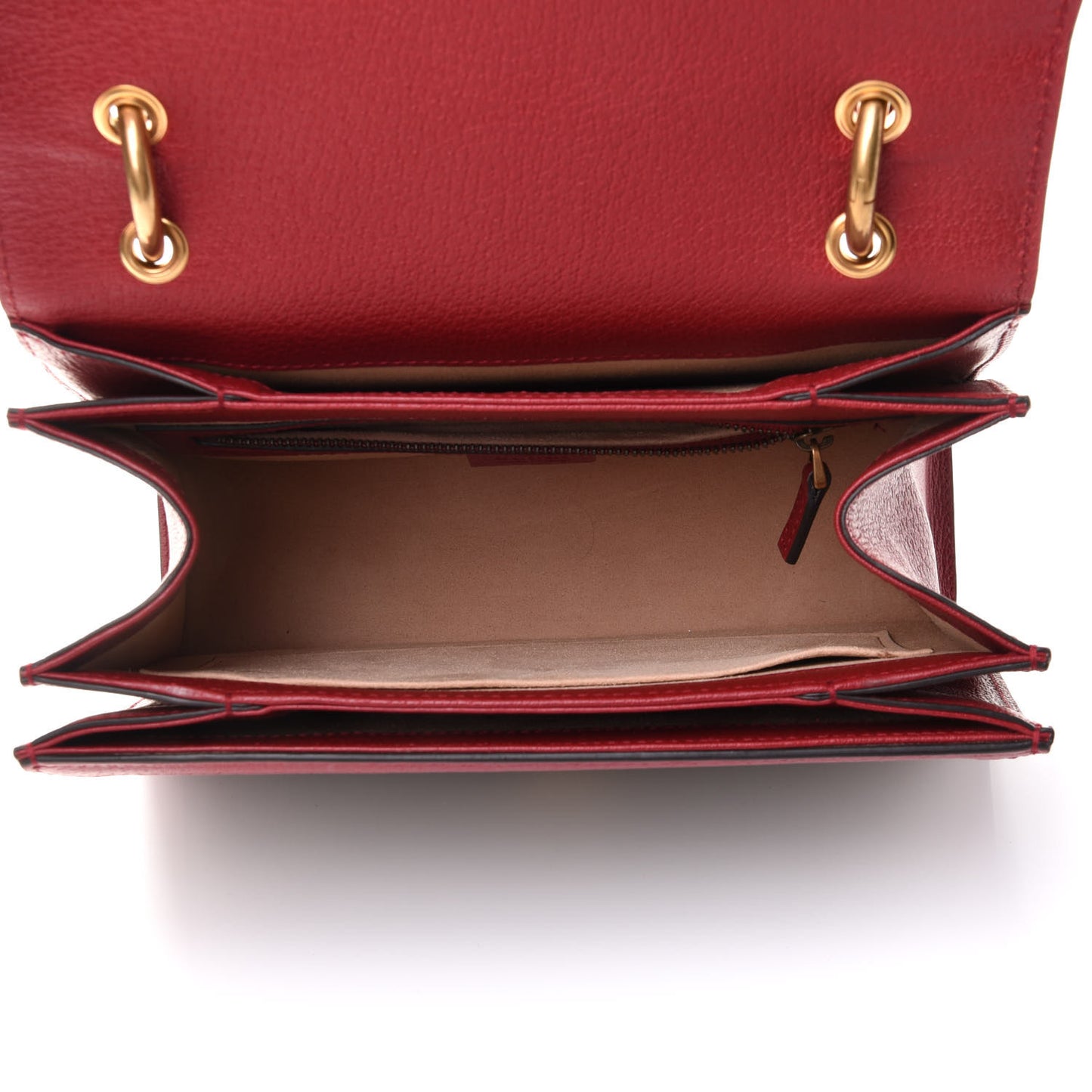 GG Supreme Monogram Small Queen Margaret Top Handle Bag Red