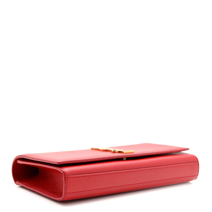 Saint Laurent Grain De Poudre Classic Monogram Cassandre Clutch Rouge Orient 4 of 7