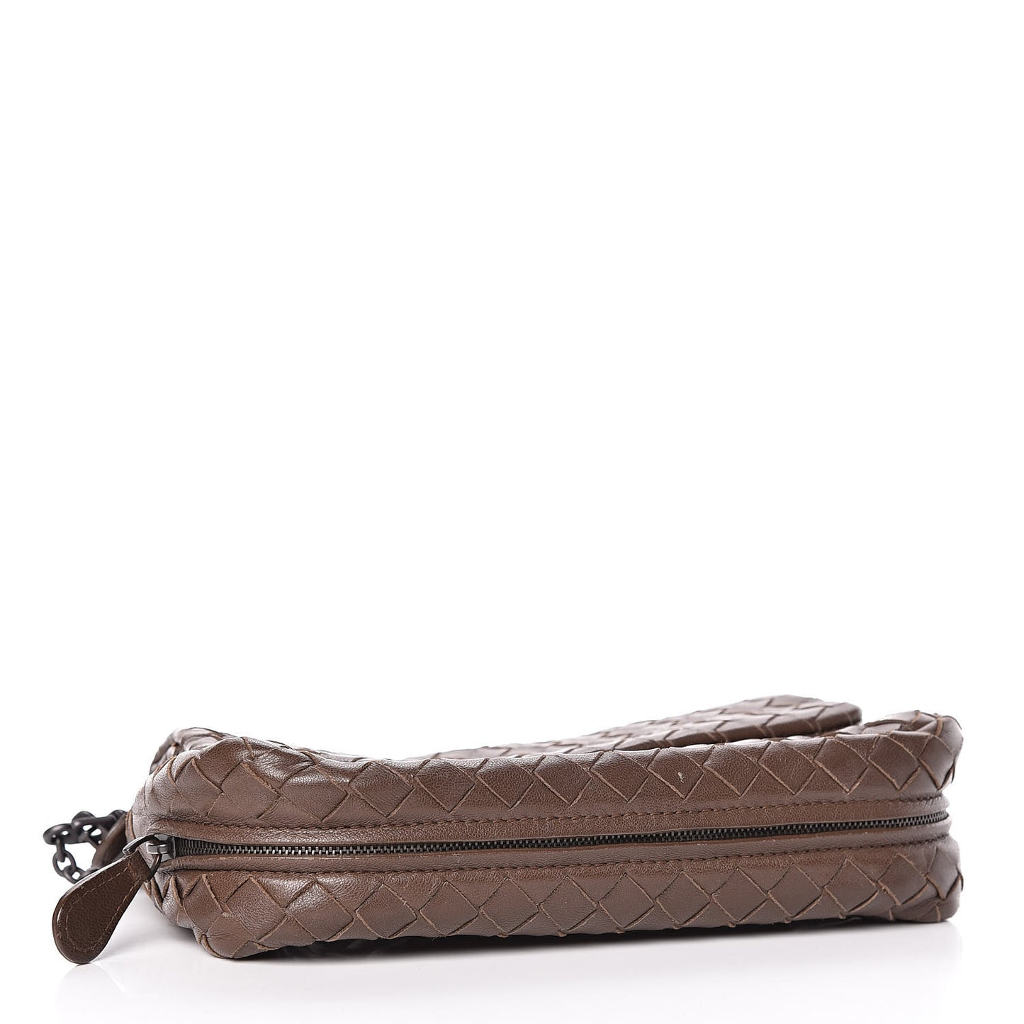 Nappa Intrecciato Small Chain Crossbody Elephant
