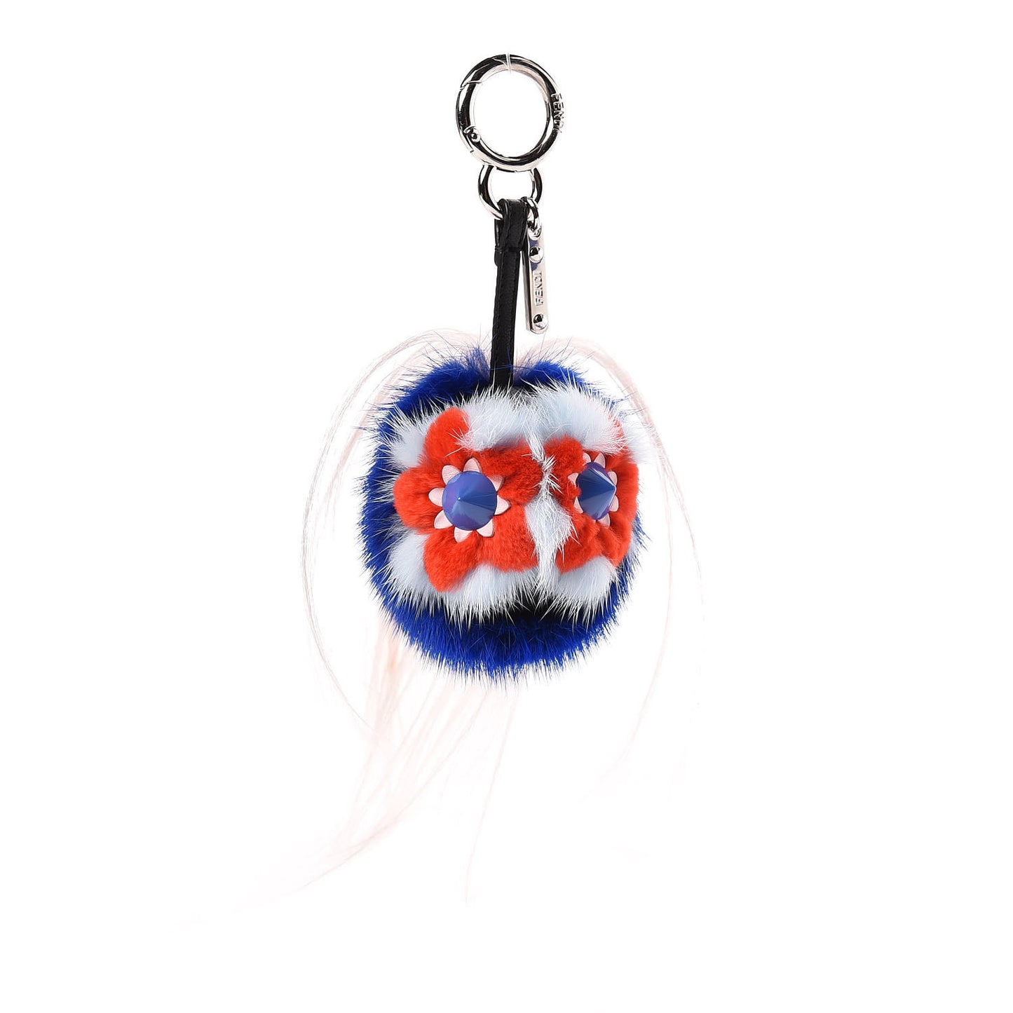 Fox Fur Monster Flowery Mini Bag Bug Charm Blue Multicolor