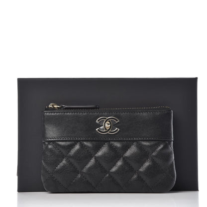 Chanel Sheepskin Quilted Small Vintage Mademoiselle Cosmetic Case Black 9 of 16