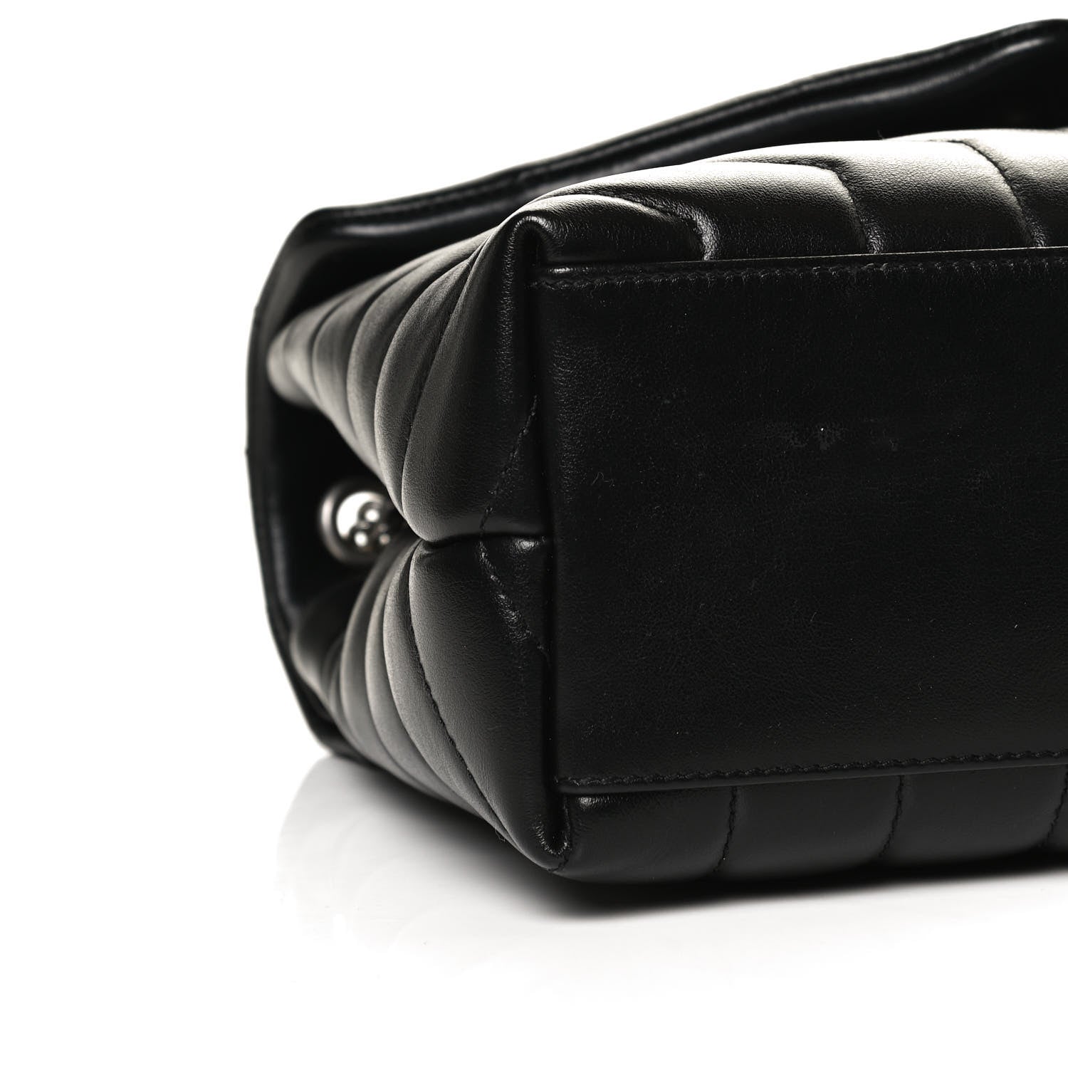 Saint Laurent Calfskin Y Quilted Monogram Small Loulou Chain Satchel Black 9 of 13