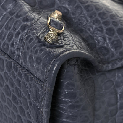Balenciaga Calfskin Crocodile Embossed Giant 12 Gold Hardware City Gris Beton 10 of 13