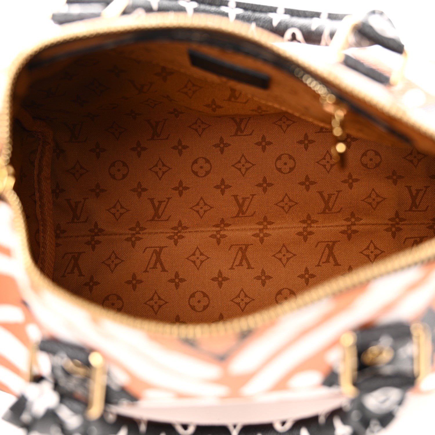 Louis Vuitton Monogram Giant Crafty Speedy Bandouliere 25 Creme Caramel 5 of 9