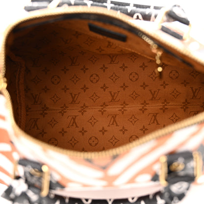 Louis Vuitton Monogram Giant Crafty Speedy Bandouliere 25 Creme Caramel 5 of 9
