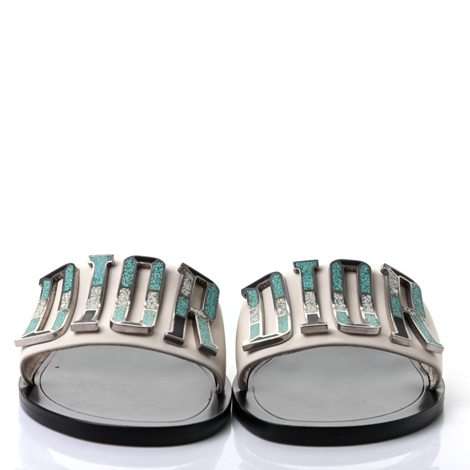 Christian Dior Calfskin Dio(r)evolution 10mm Slide Sandals 38 Off White 2 of 9