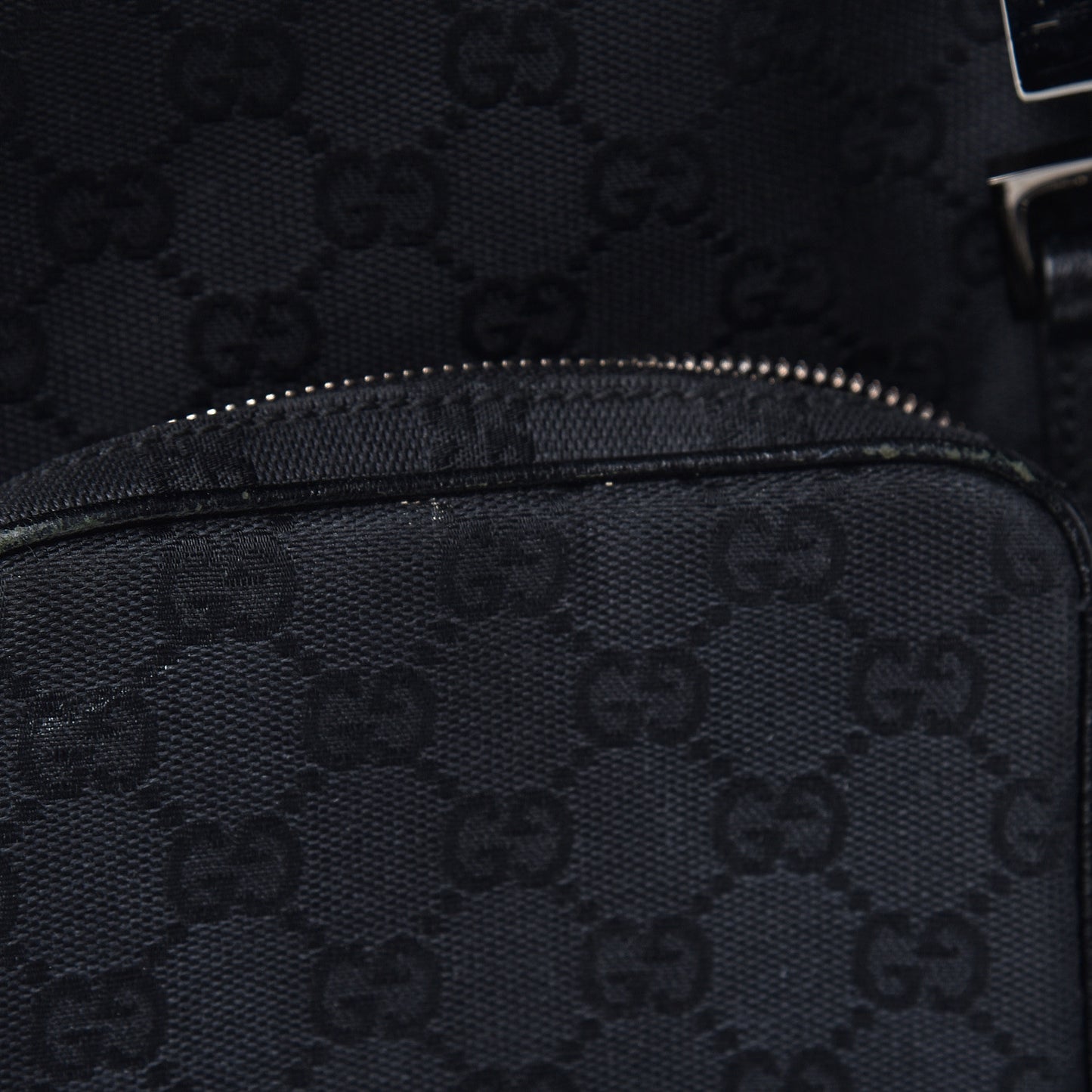 GG Monogram Single Buckle Backpack Black