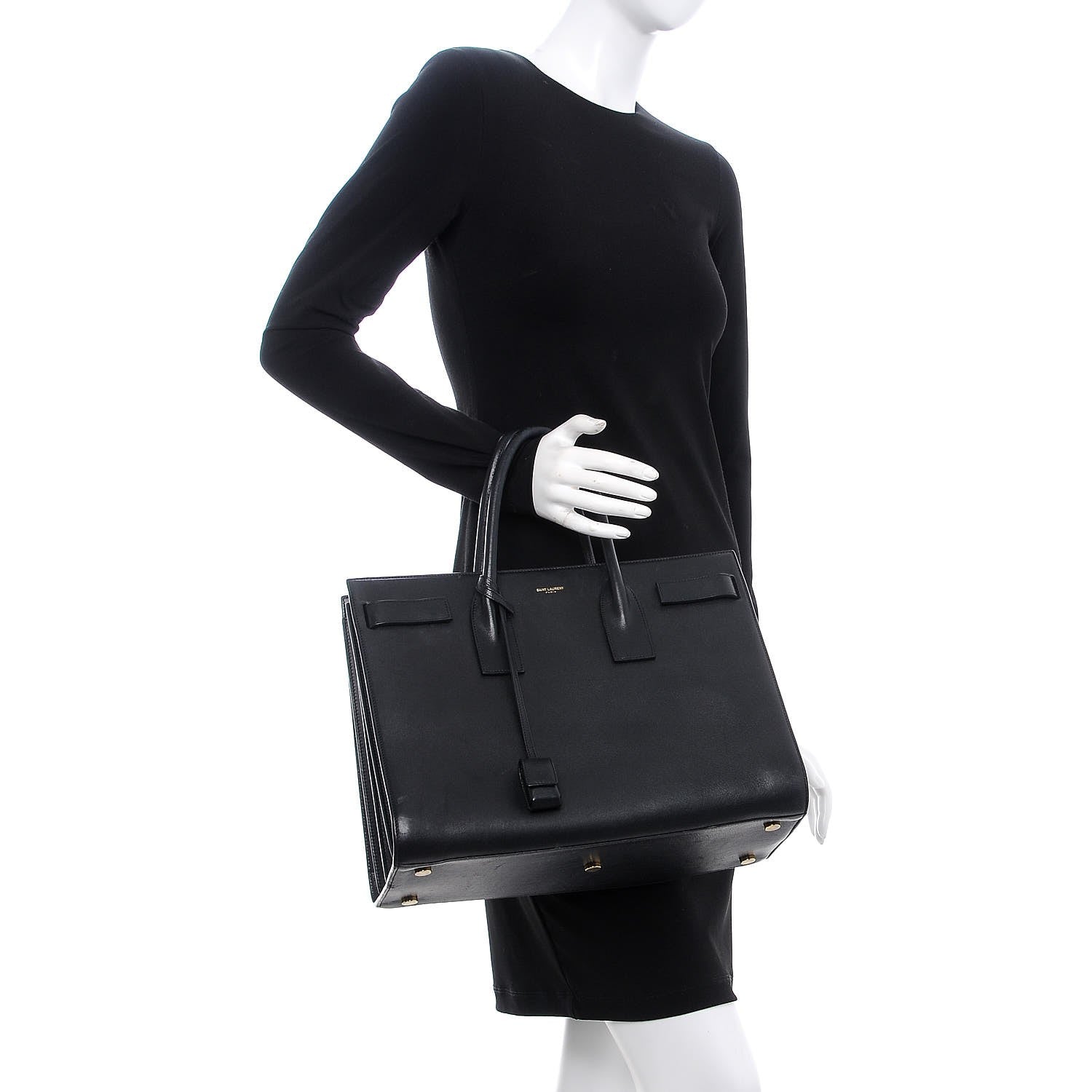 Saint Laurent Calfskin Large Sac De Jour Carryall Black 2 of 22