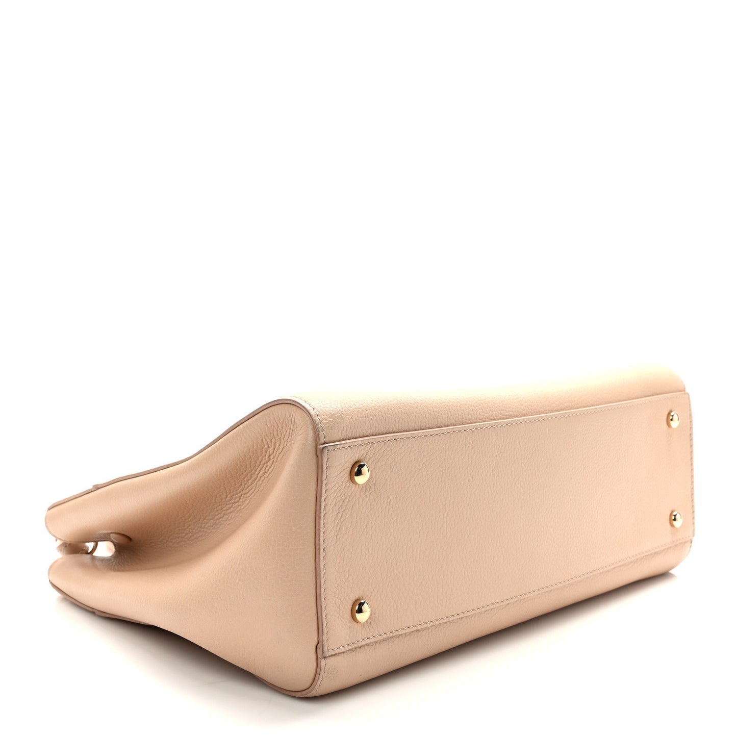 Grained Calfskin Small Neo Executive Shopper Tote Beige