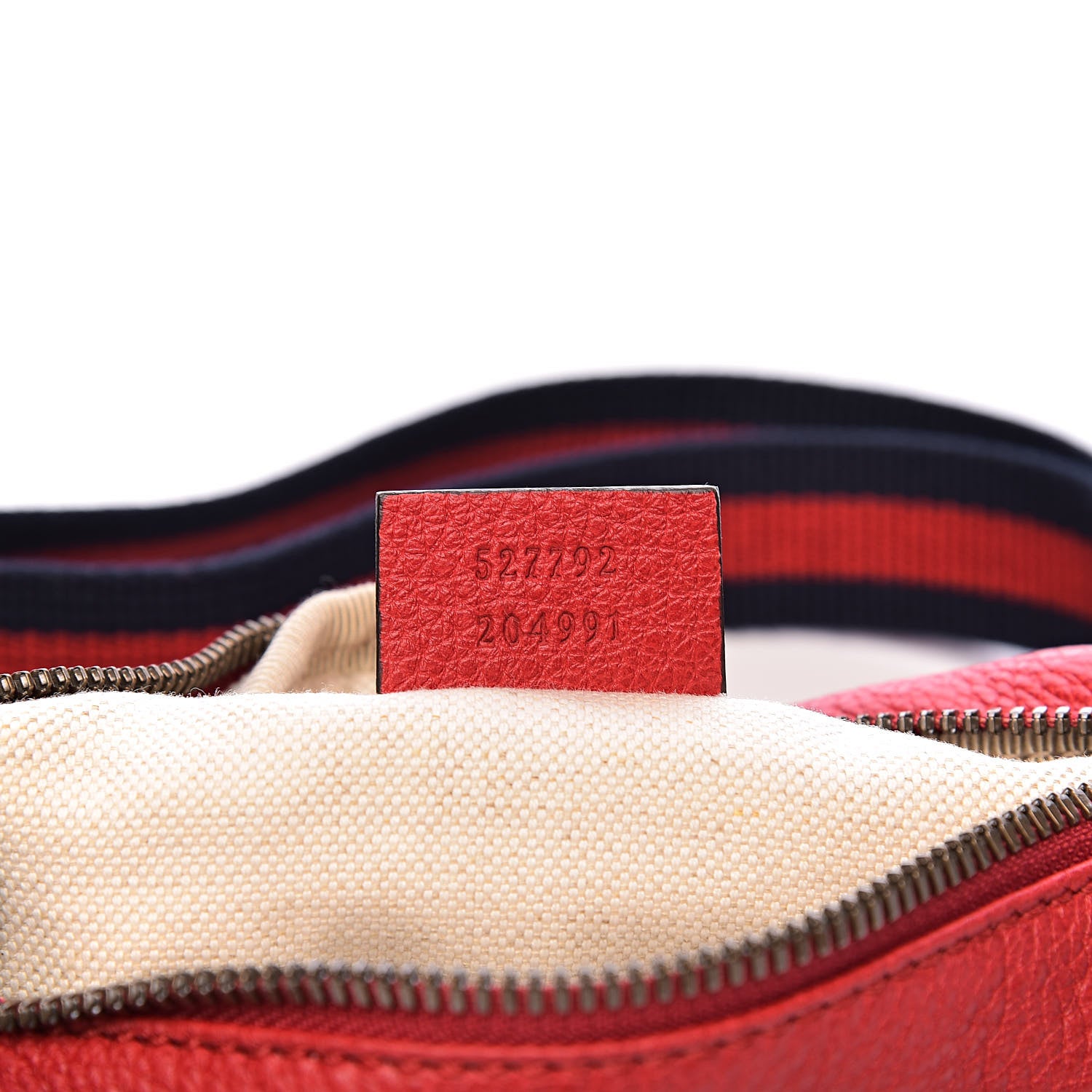 Gucci Grained Calfskin Small Logo Belt Bag Hibiscus Red 7 of 10