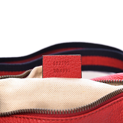 Gucci Grained Calfskin Small Logo Belt Bag Hibiscus Red 7 of 10