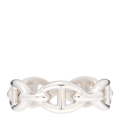 Hermes Sterling Silver PM Chaine d'Ancre Enchainee Band Ring 57 8 3 of 5