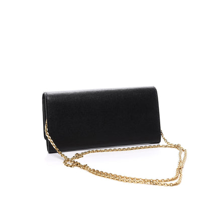 Fendi Vitello Elite Studded Monster Continental Wallet on Chain Black 2 of 12