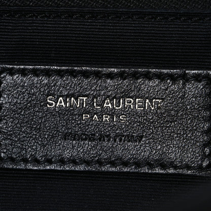 Saint Laurent Crocodile Embossed Lambskin Monogram Medium Niki Chain Satchel Black 6 of 10