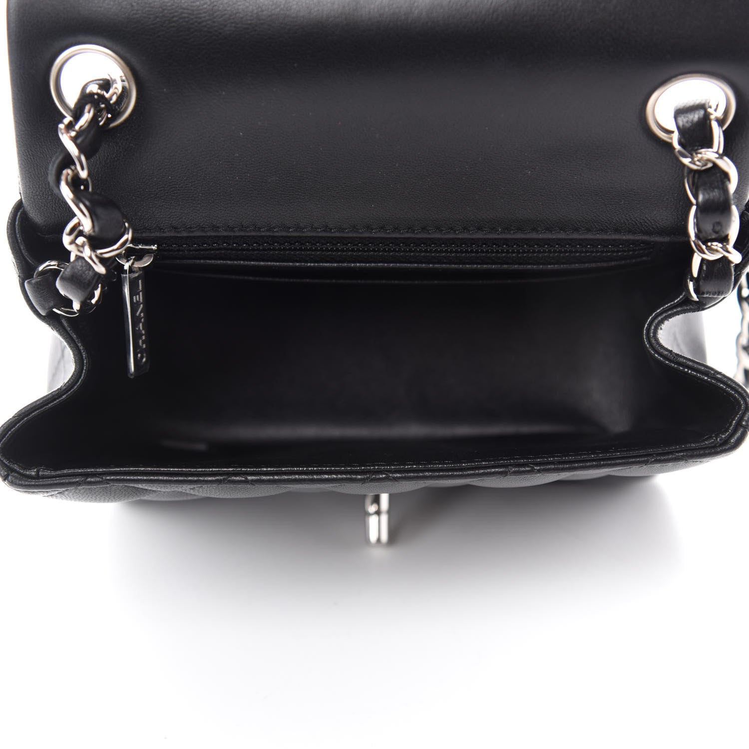 Chanel Lambskin Quilted Mini Square Flap Black 5 of 11