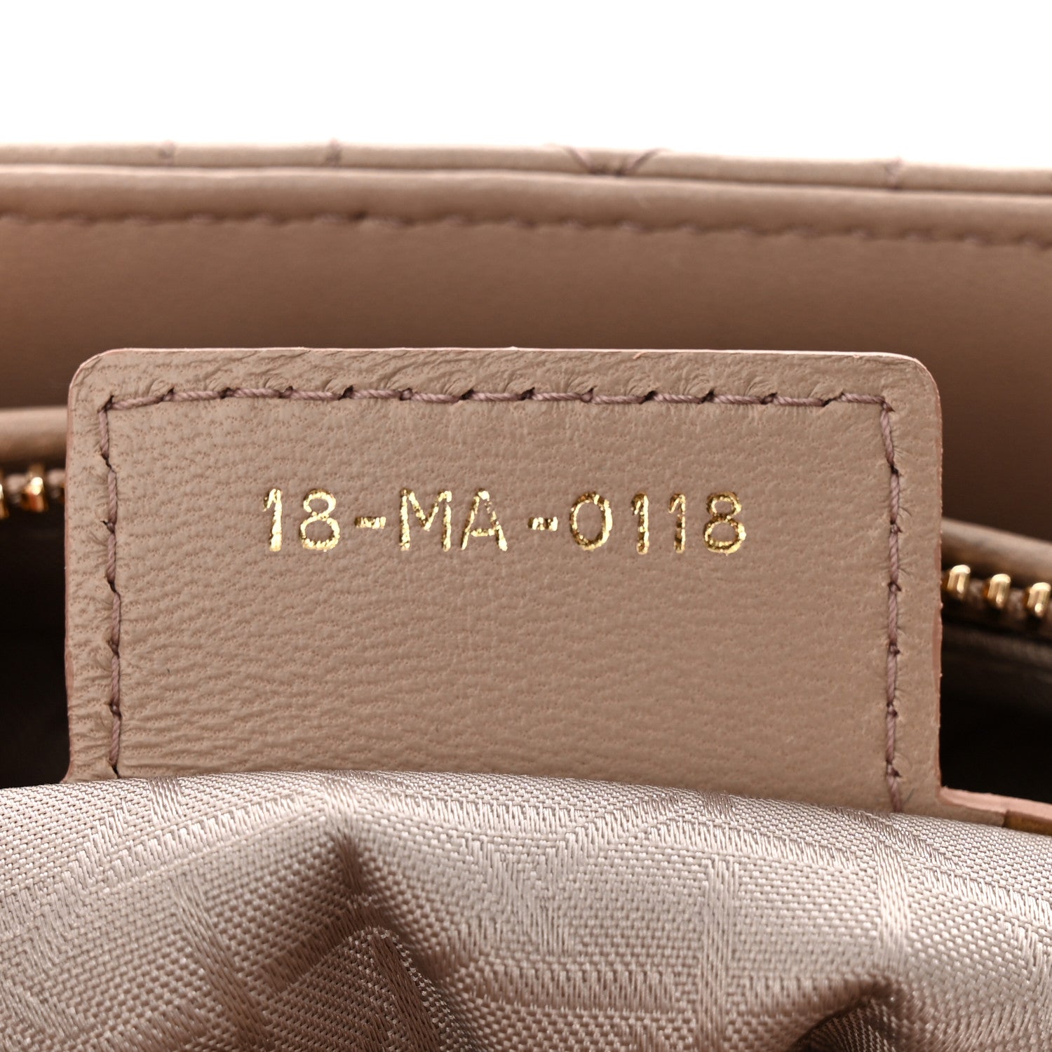 Christian Dior Lambskin Cannage Medium Lady Dior Beige 7 of 11