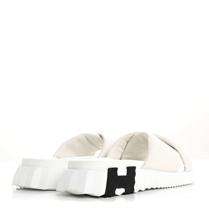 Hermes Nappa Womens Infra Sandals 38 White 5 of 10