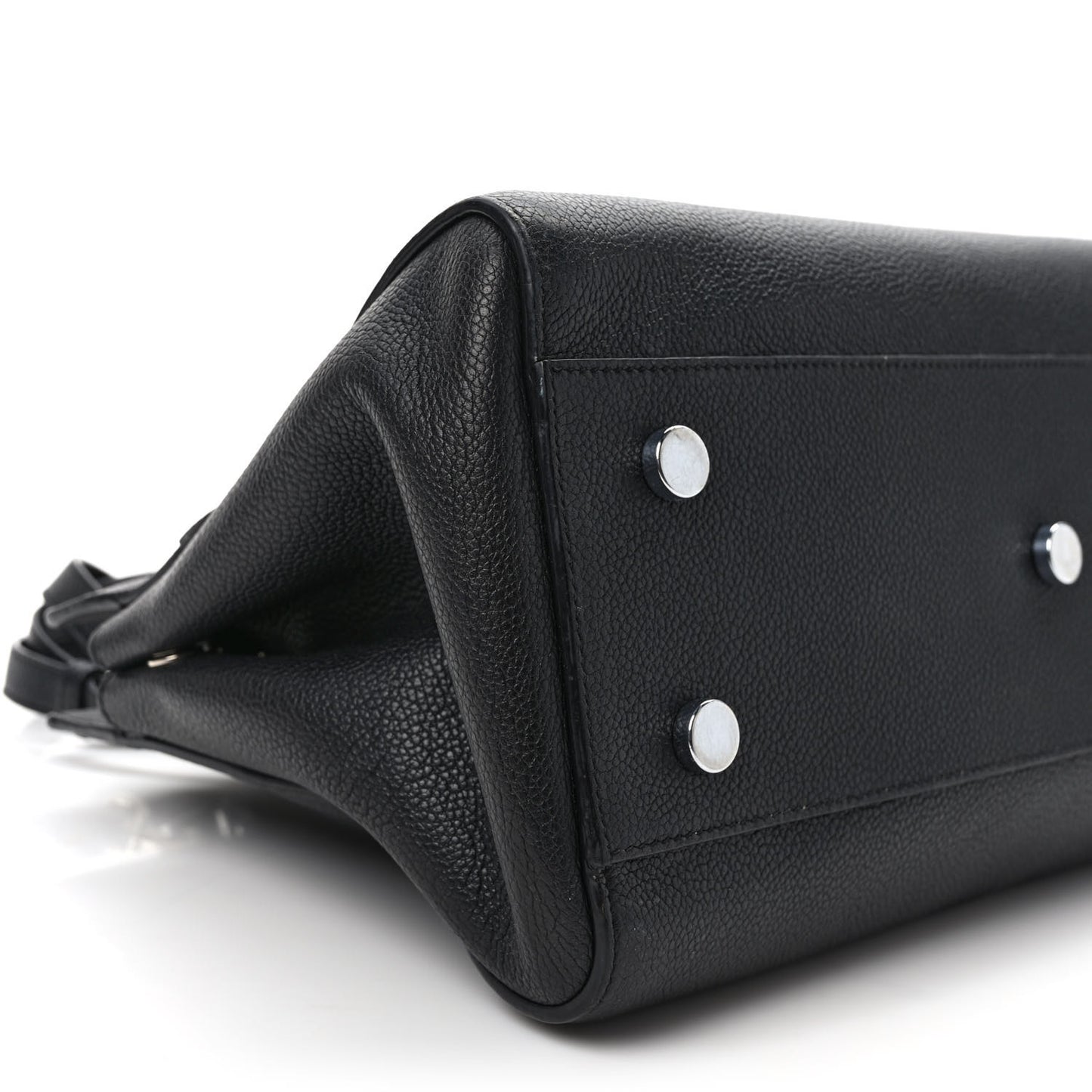 SAINT LAURENT Grained Calfskin Small Cabas Rive Gauche Black