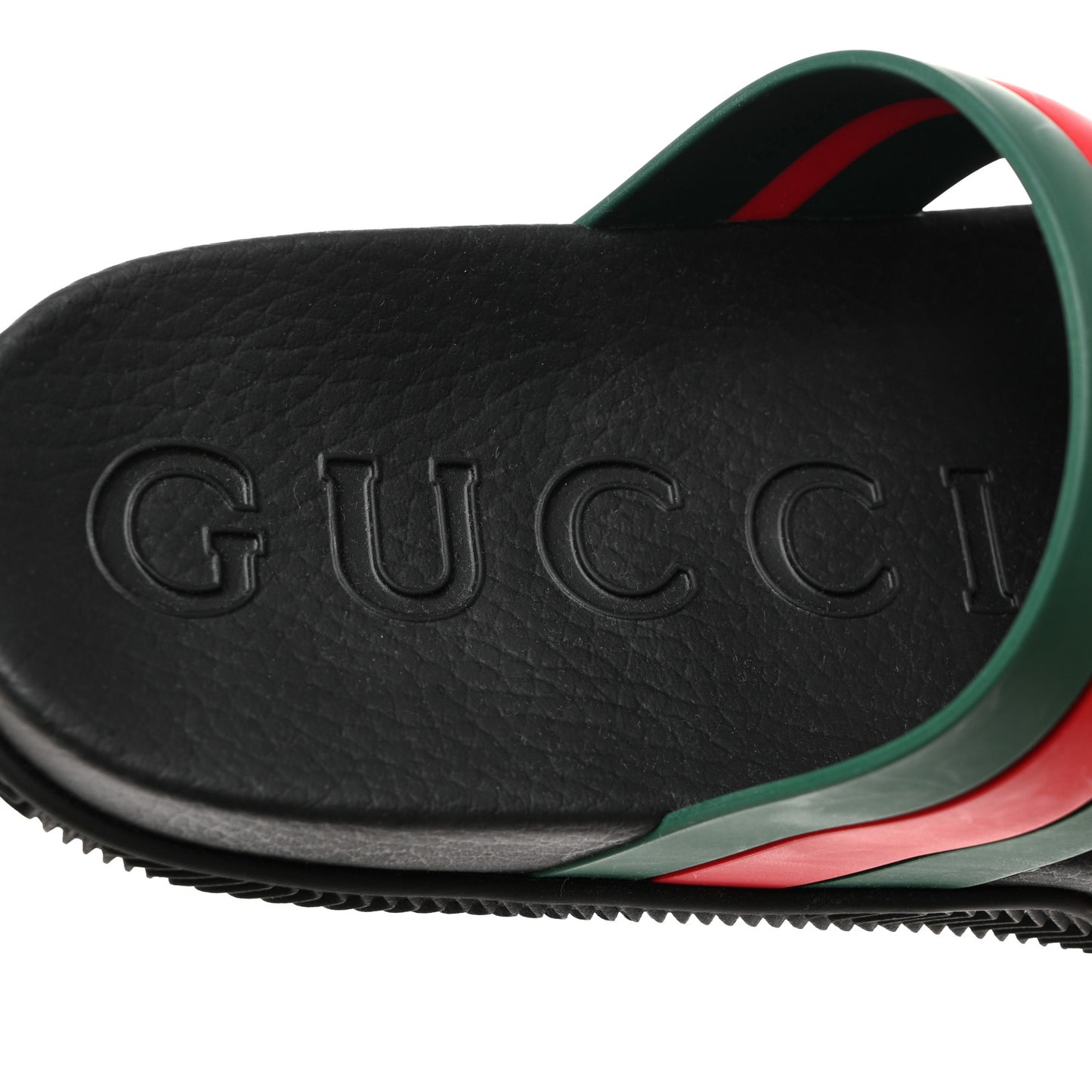 Rubber Web Mens Slide Sandals 9 Green Red
