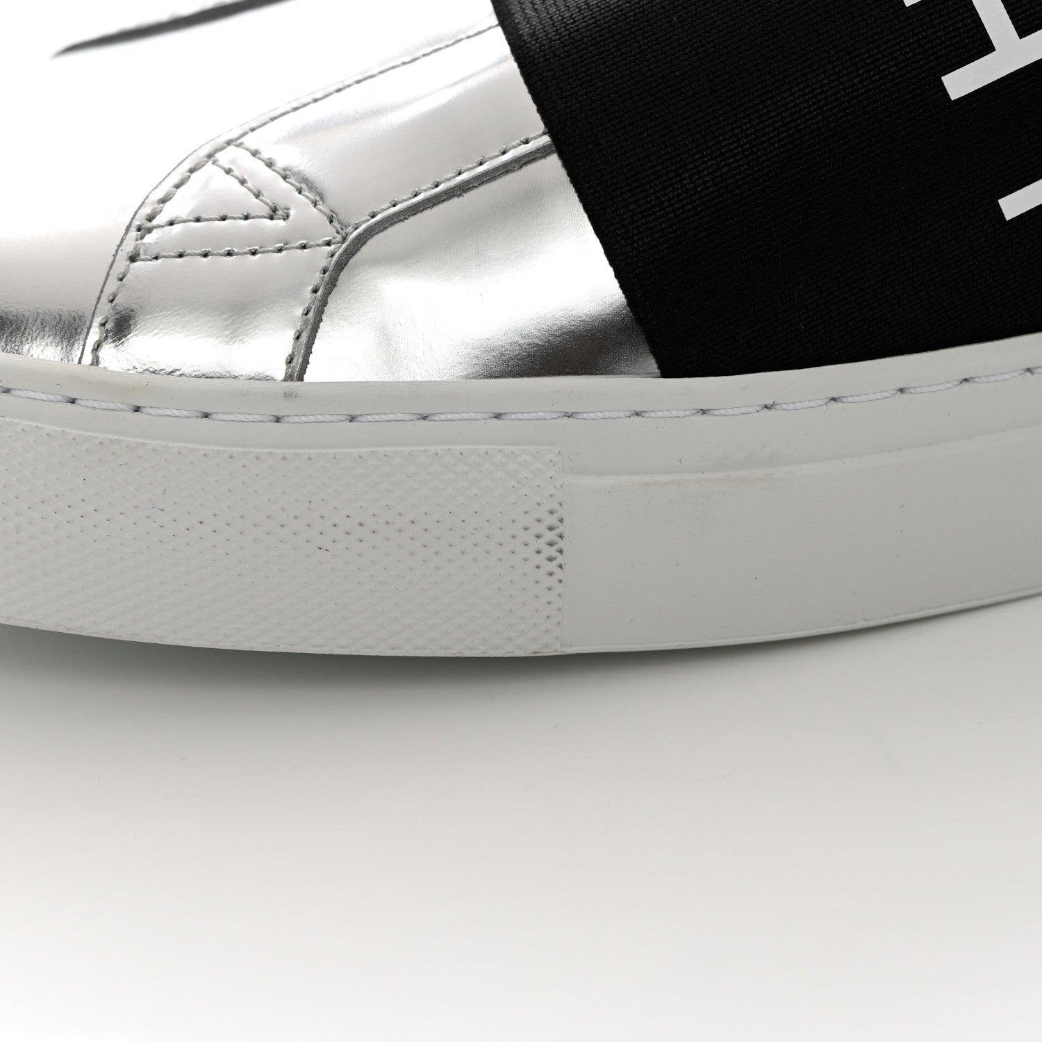 Givenchy Calfskin Band Logo Mens Urban Street Sneakers 43 Silvery 9 of 11