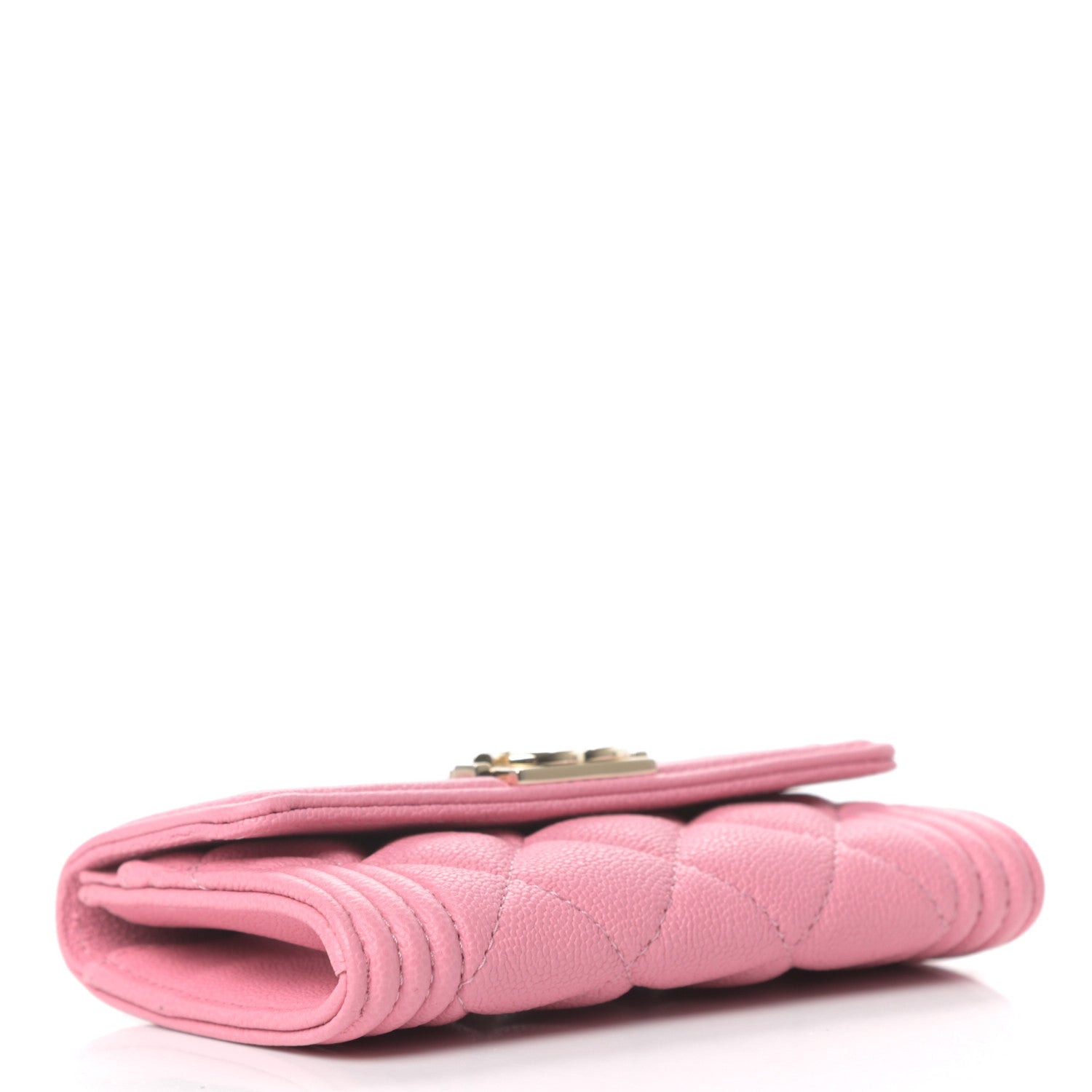 Chanel Caviar Quilted Boy Flap Card Holder Wallet Light Pink 4 of 7